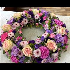 Pink &amp; Lilac Wreath